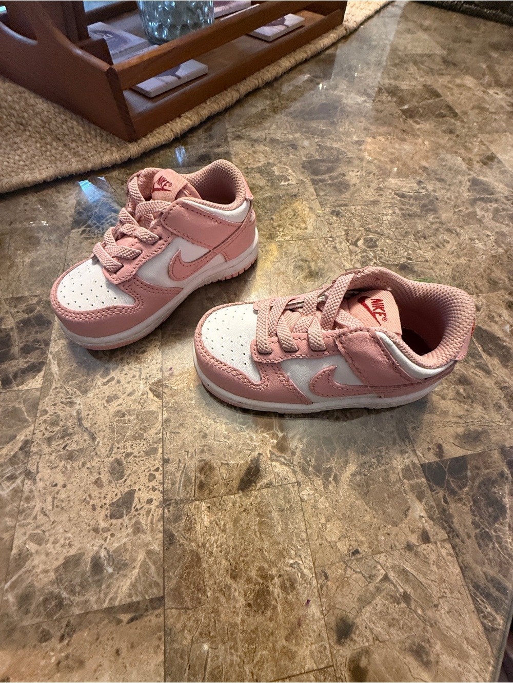 Nike Kids Pink and White Low-Top Sneakers - Toddler
